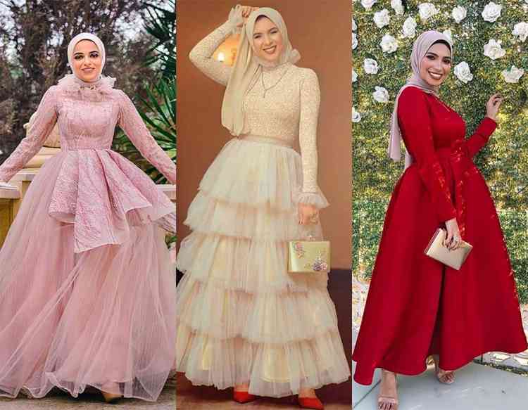 أفكار فساتين سواريه بسيطة وشيك للمحجبات أفكار فساتين سواريه بسيطة وشيك للمحجبات