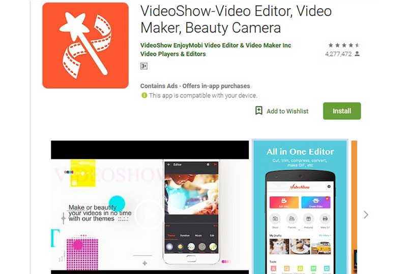 تطبيق videoshow