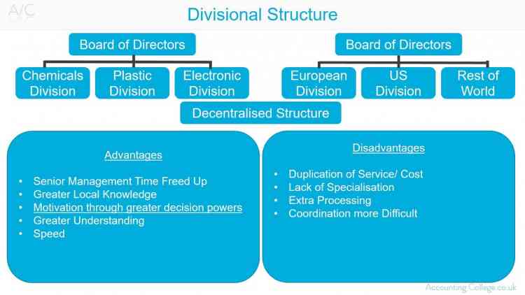 الهيكل القطاعي Divisional Structure