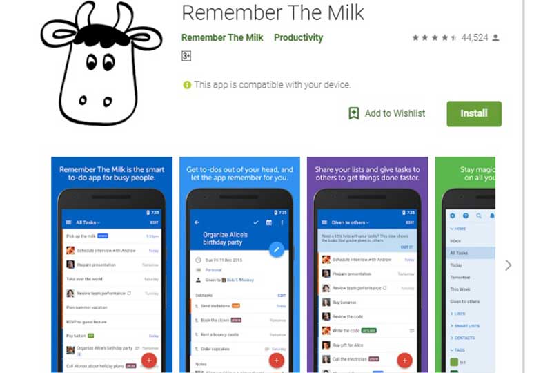 تطبيق remember the milk