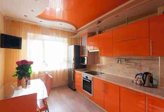 ديكور برتقالي للمطبخ