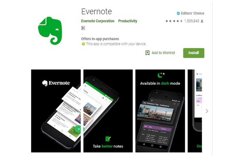 تطبيق Evernote